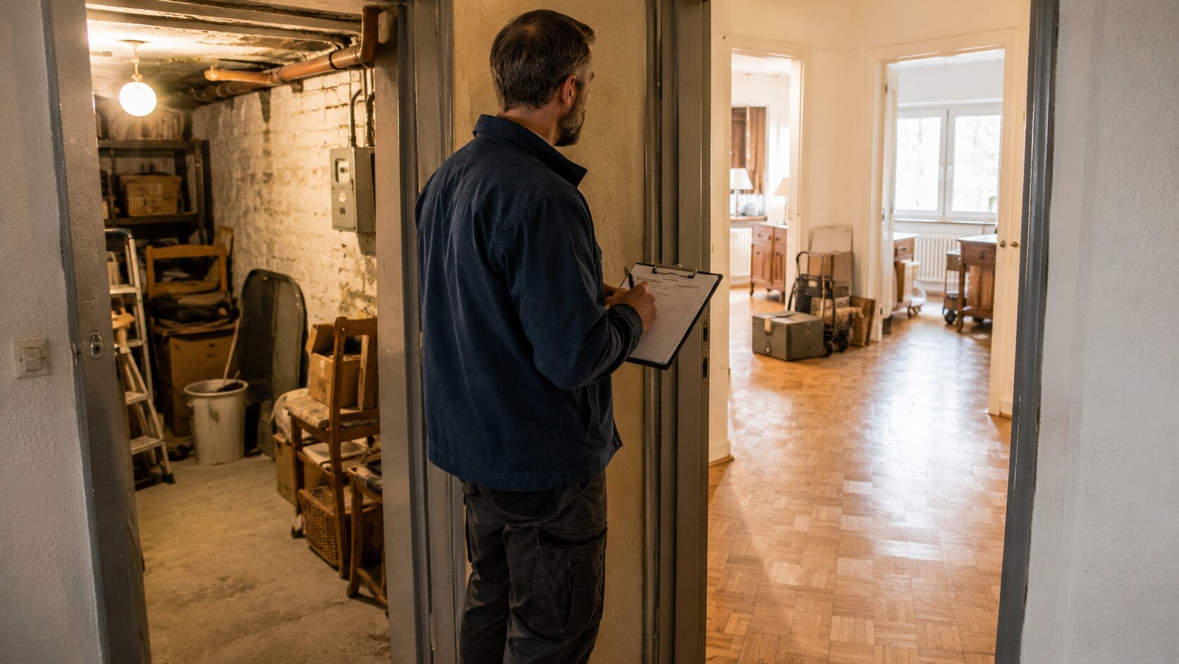 Erstbesichtigung zur Festlegung des Räumungsumfangs in einer Wohnung